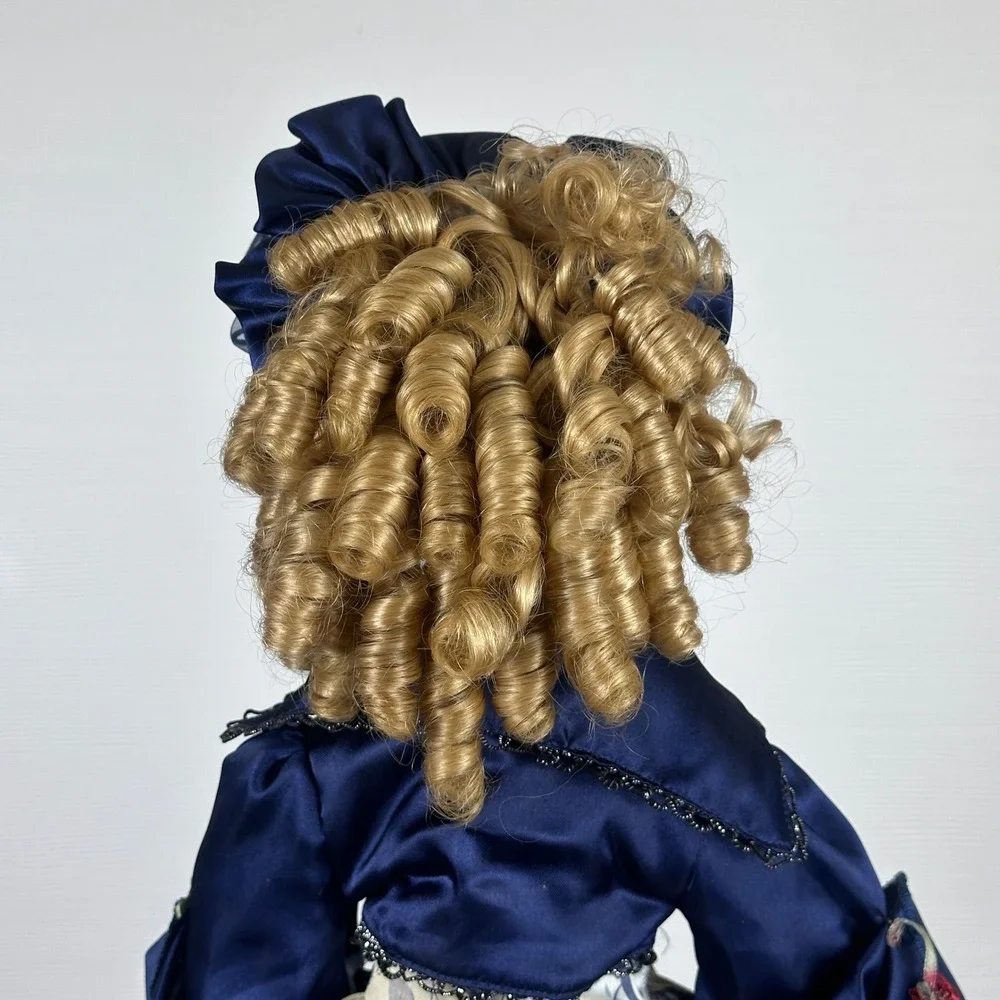 DanDee Collectors Choice Porcelain‎ Doll Victorian Blue Floral Gown 22 Inch